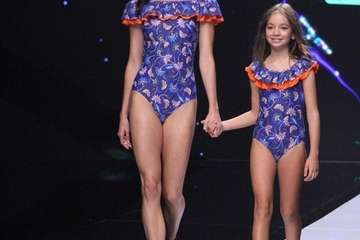 Las creaciones infantiles inundan de color y diversión la pasarela de la Semana de la Moda Baño (Foto TA)